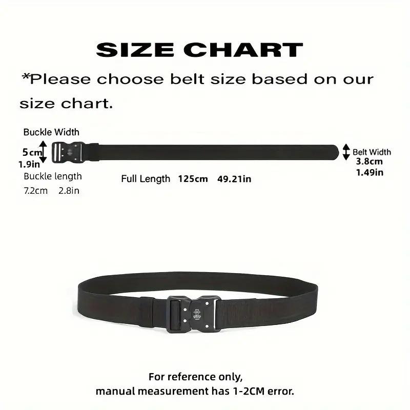 Automatic Buckle Tactical Belts Men's Woven Nylon Military Belt Durable Black Outdoor Army Hunting Golf Waist Belt