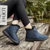 Winter new mid-top snow boots side zipper cold-resistant warm cotton boots men's and women's outdoor cotton shoes