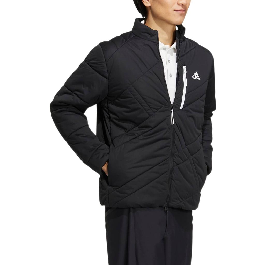 Adidas Letter Stand Collar Puffer Jacket Men's Black HG8293