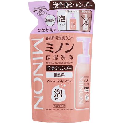 Daiichi Sankyo Healthcare Minon Whole Body Shampoo Foam Type Refill 400mL (Quasi-drug) Body Care Usage: 3 To 5 Pushes for the Entire Body Body Care