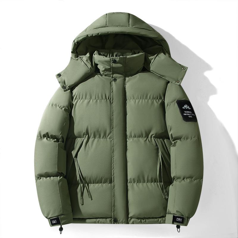NASA Collaboration 2025 Men's Winter Cotton Jacket with Hood - Korean Style, Warm and Trendy Thicken Outerwear