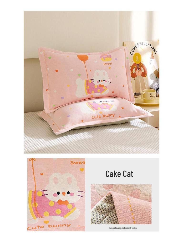 2026 Kids Cartoon Pure Cotton Pillowcase - Breathable, Sweat-Absorbent, Machine Washable, Easy To Clean, No Pilling.