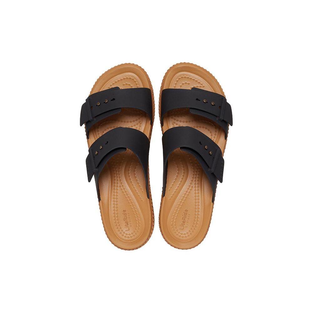 Crocs Comfortable Simple Versatile Slide Sandals 4.5cm Women Footwear Black 209978-001