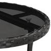Vidaxl 3-Cz. Garden Bistro Furniture Set With Cushions, Black