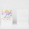 10pcs Kraft Paper Bag Hot Stamping Heart Handle Paper Bag Candy Cookies Gift Packaging Box Portable Bag