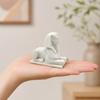 3D Printed Egyptian Sphinx Statue, White Lion Figurine for Desk, Ancient Egypt Home Decor for Shelf, Mythical Gift for History Buffs