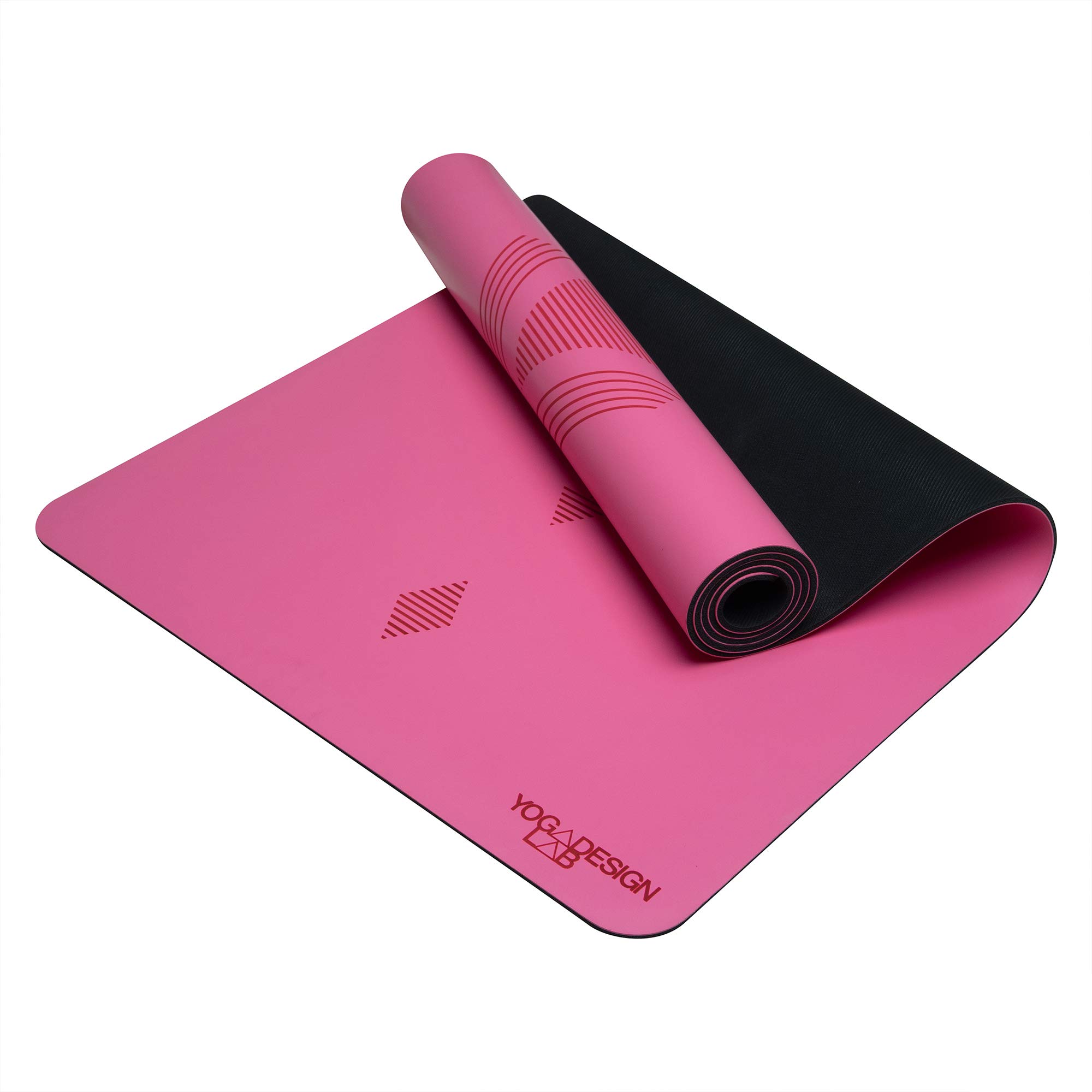 Yoga Design Lab Yoga 5mm Infinity Mat with High for and Exercise Mat, Thick, Strap, Non-Slip, Grip, Pilates, Training, Fitness, (Tribal Rose, 5mm)