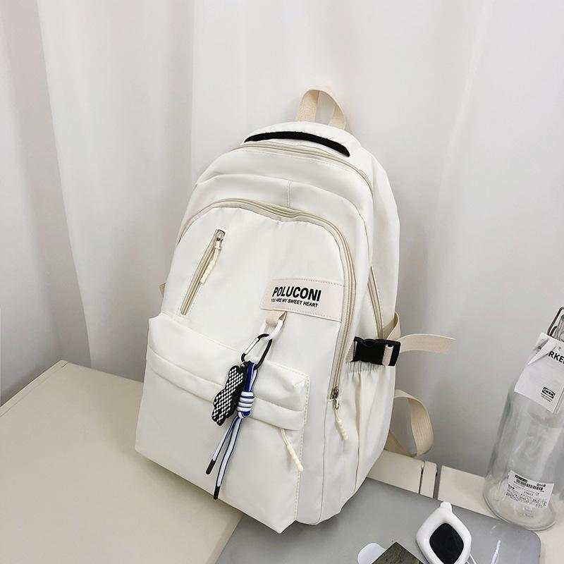 Schoolbag female large capacity simple Japanese ins junior high school student backpack Korean version ins Harajufeng casual backpack
