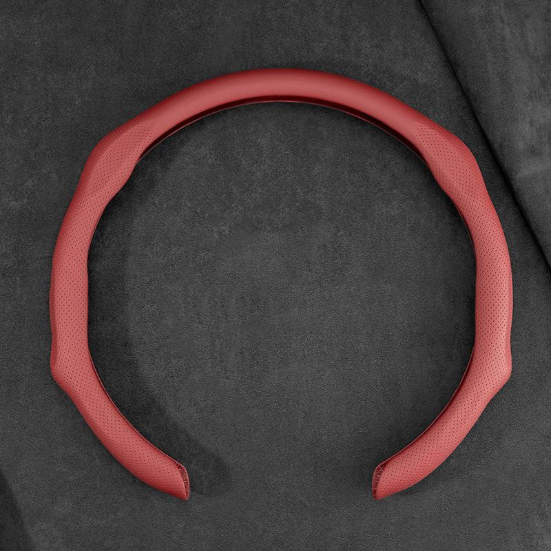 5D Premium Sports Suede Car Steering Wheel Cover Breathable Universal Non-slip 15inch/38cm New Styling Booster Covers Auto Parts