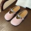 Half Slippers Single Shoes Women's 2025 Spring and Summer New Metal Buckle Mary Jane Shoes Niche Evening Gentle Wind Half Drag