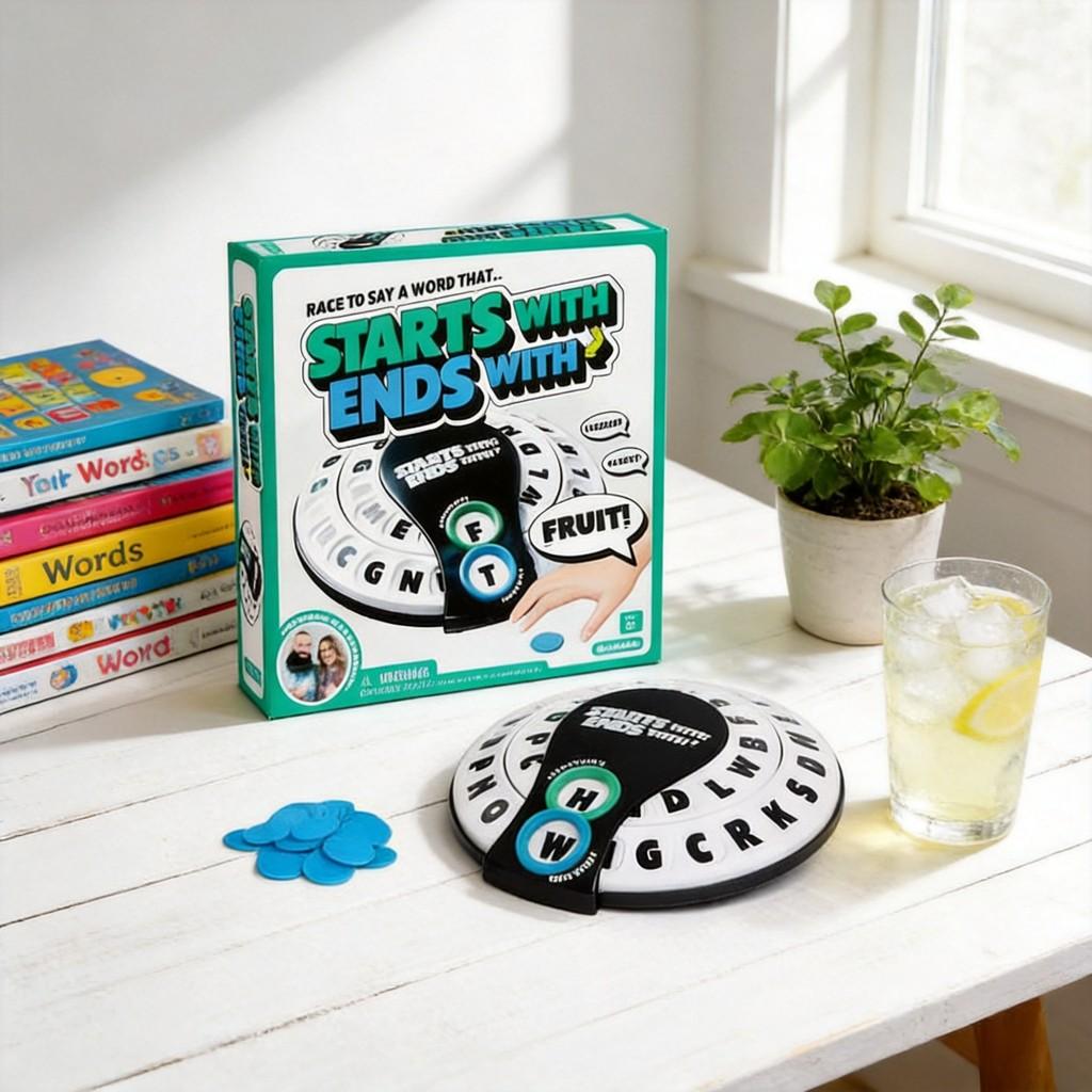 Gioco di Parole Spin And Shout Per Divertimento in Famiglia e Allenamento Cerebrale in Ambienti Interni