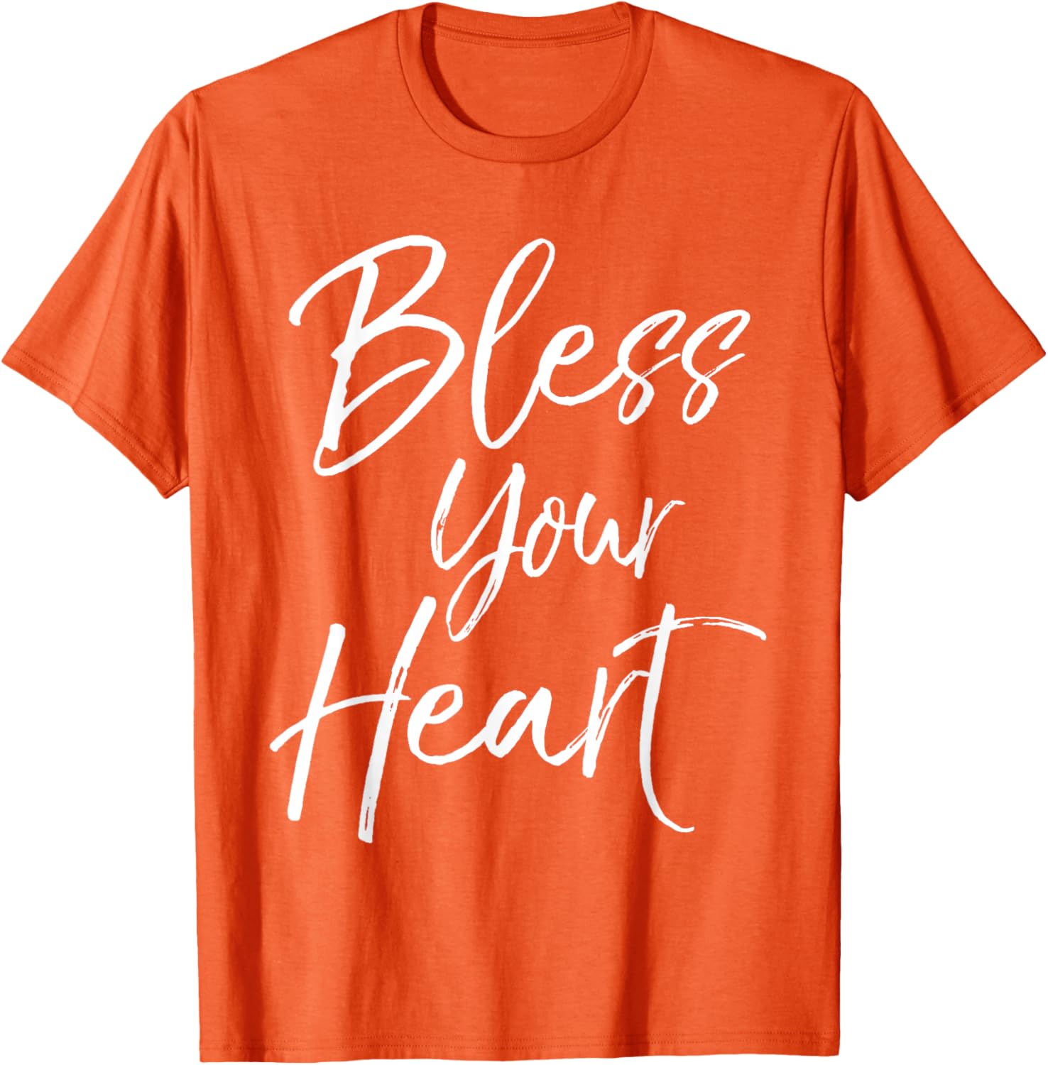 Bless Your Heart Southern Christian Saying Graphic T-Shirt Casual Cotton Crewneck Tee 4XL