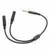 6.35mm Stereo Male Plug to Dual Female Plug Cable 14 Inch 6.35mm Splitter Y Cable with Gold Plated