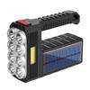 Outdoor Camping Searchlight 8LED Bulbs Solar Charging Handheld Flashlight USB Charge Portable Lamp 4 Bright Lighting Modes