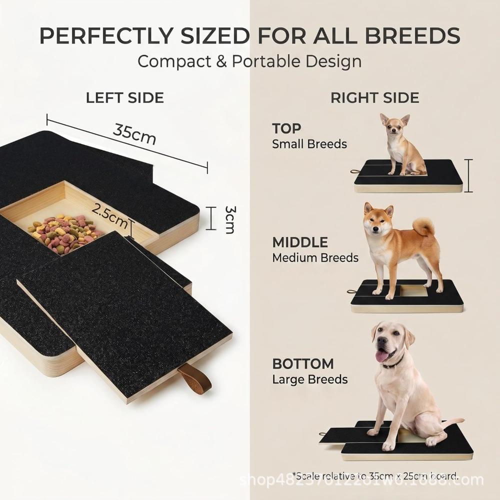 Wooden Pet Nail Scratcher Board - Adjustable Standing Dog Cat Scratch Pad with Sandpaper, Removable Grinding Plate for Claws