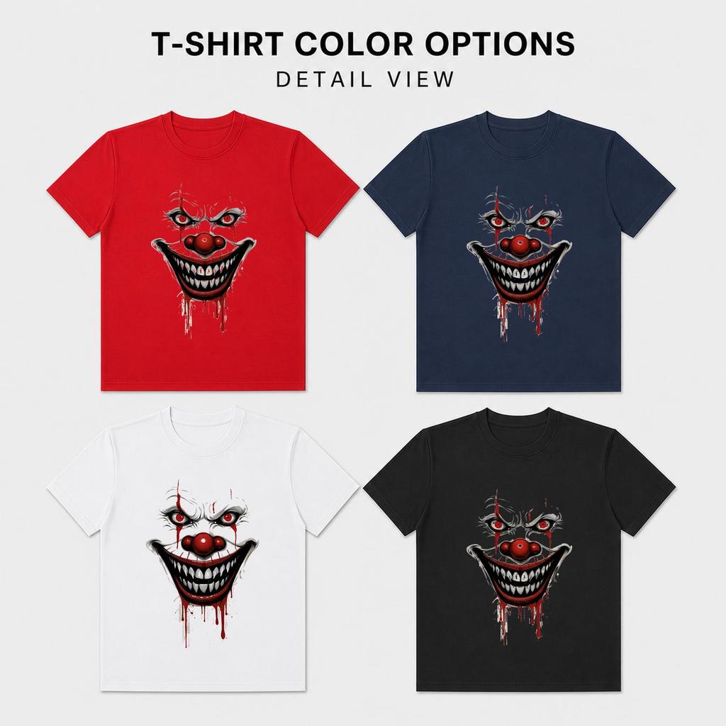 Stylish Retro Clown Pattern 3D All Over Print Men's Crew Neck T-Shirt