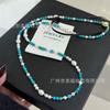 Multi-layer Clavicle Necklace Natural Stone Pearl Turquoise Twist Buckle Gold Mother-of-Pearl Heart Jewelry