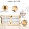 Wooden Pet Gate, Freestanding Dog Security Barrier with Two Support Feet - Natural Tone