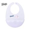 Adjustable Neck Bibs Silicone Baby Bib with Food Catcher Pocket, Waterproof Lightweight Babies Feeding Bib, Foldable for Infant Toddler