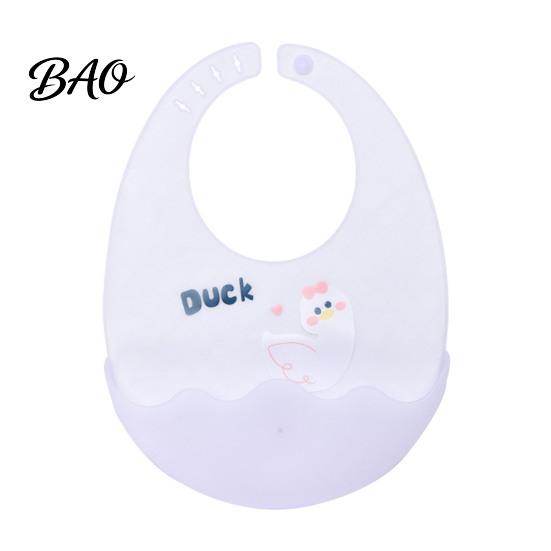 Adjustable Neck Bibs Silicone Baby Bib with Food Catcher Pocket, Waterproof Lightweight Babies Feeding Bib, Foldable for Infant Toddler