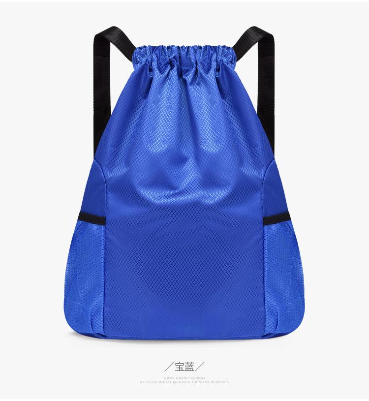 

New bundle bag tote bag beach bag large capacity oxford cloth outdoor sports storage pump backpack tide small синий