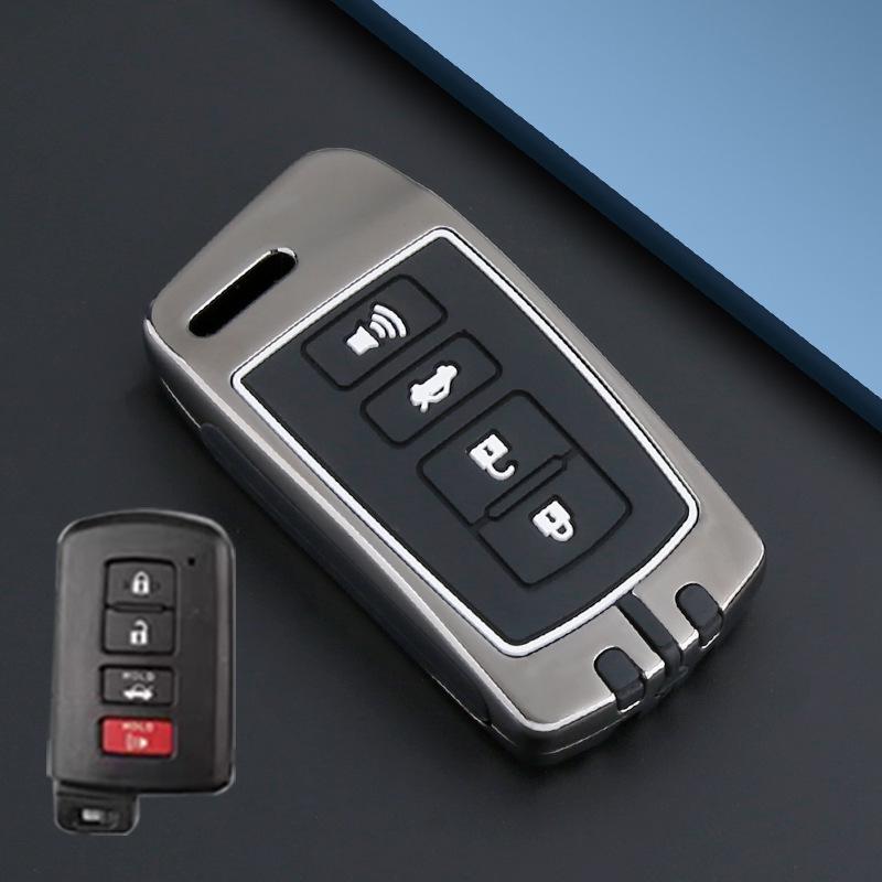 Metal Snap Key Cover for Toyota Camry, Land Cruiser (12-15), and Highlander
