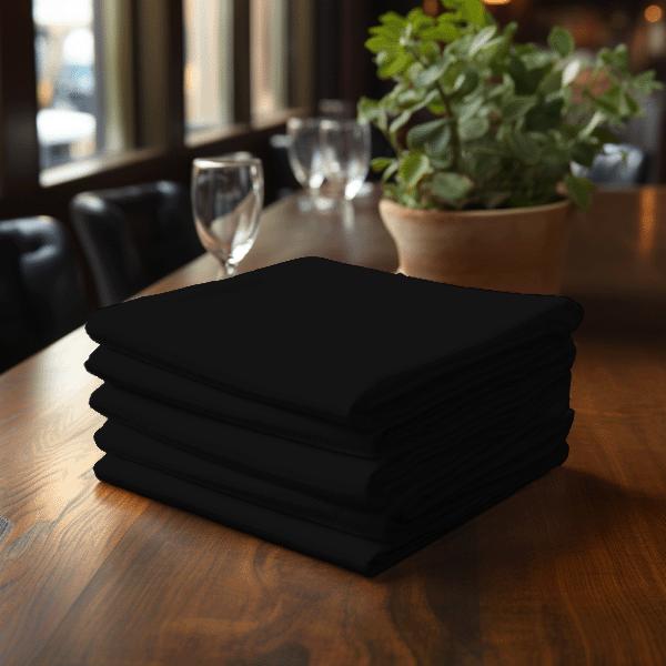 Cloth Napkins Black 10 Pieces 40X40Cm