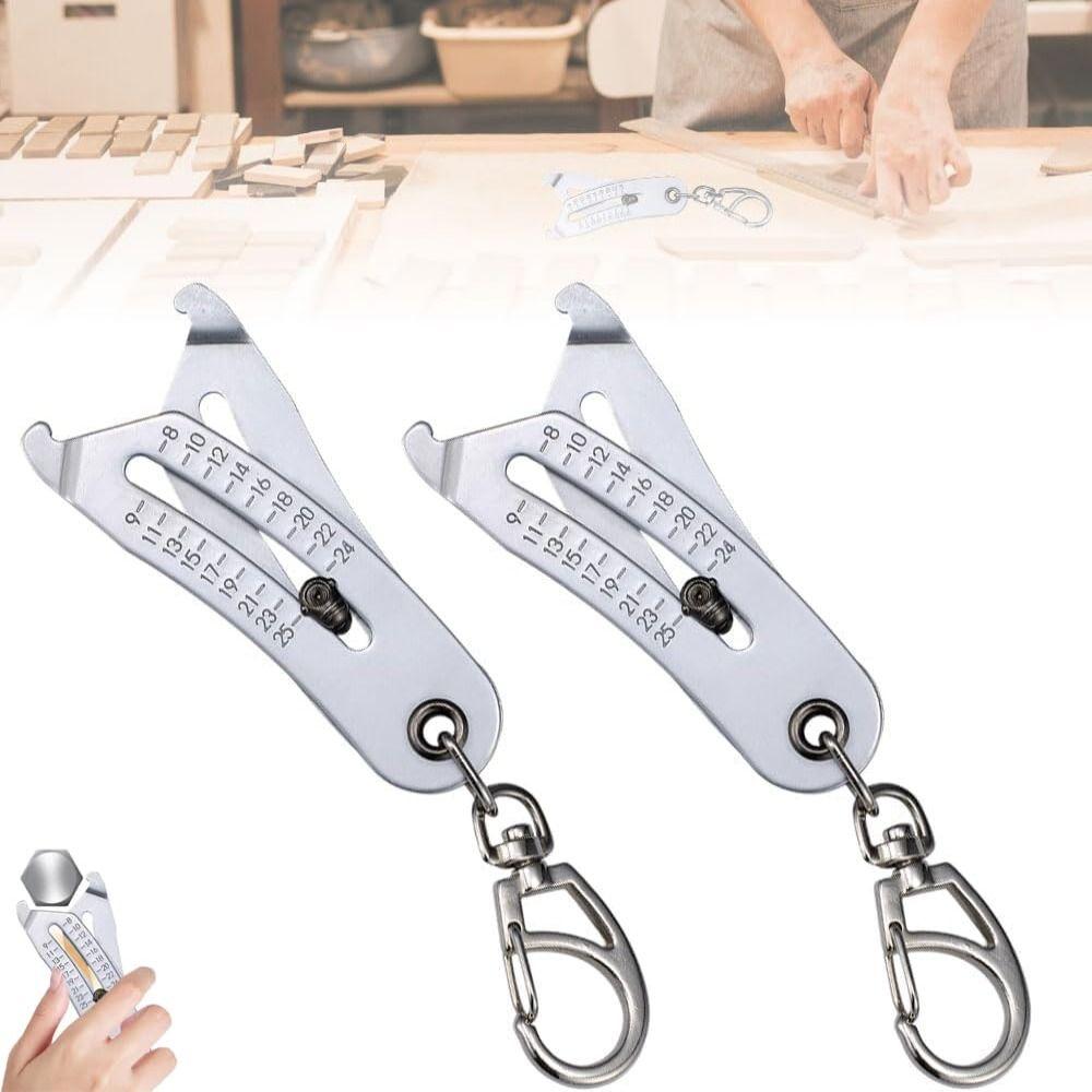 Large Opening Bolt Size Finder Keychain  for Fast Precises Measurement