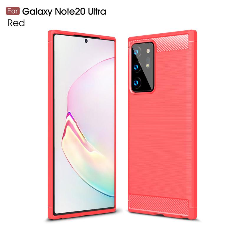 

For Cover Samsung Galaxy Note 20 Ultra Case Shockproof TPU Soft Case Samsung Note 20 Ultra Cover Samsung Note 20 Ultra Fundas For Note 20 Ultra красный