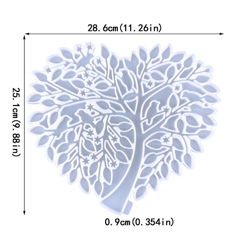 Herzbaum Wanddeko Harzformen, Wandkunst Silikonformen für Epoxidharz Guss, Türbaum Wandkunst Heimdekorationen