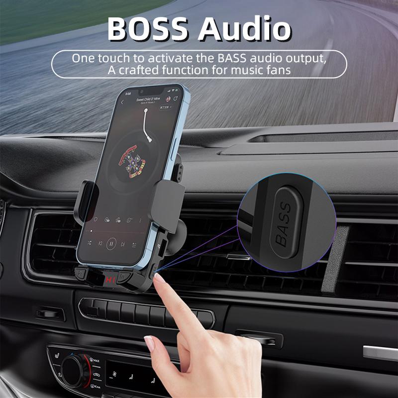 CS14 Gravitational Car Mount Air Vent Phone Holder Bracket MP3 Player FM Bluetooth-compatible Transmitter