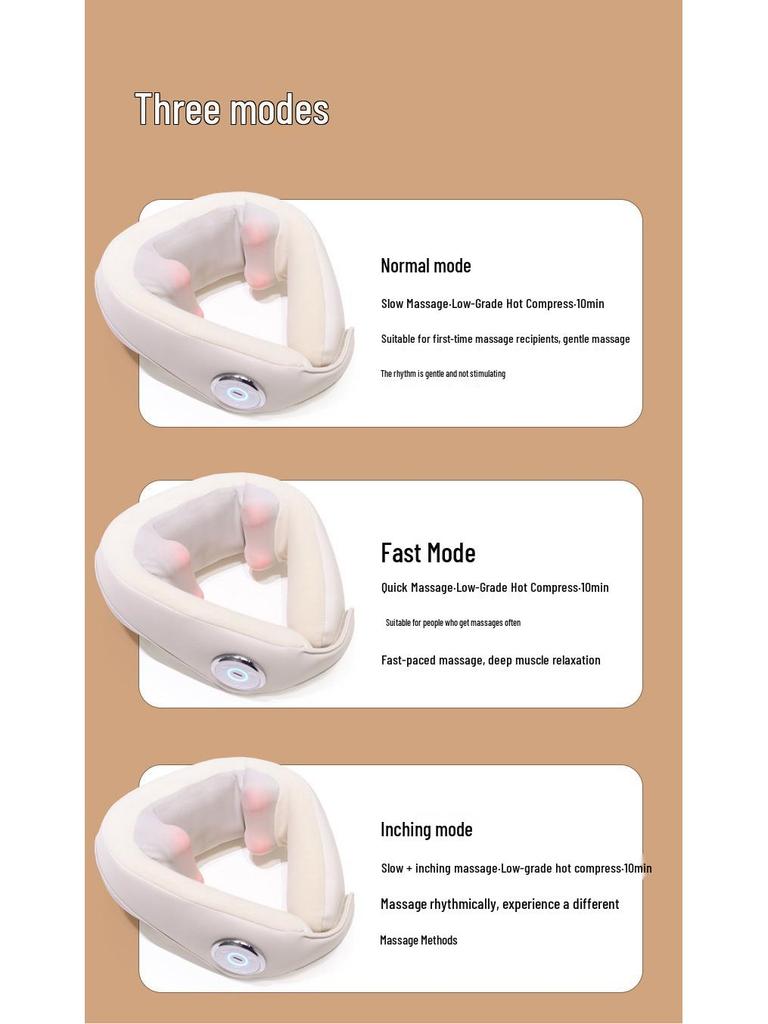 Portable Neck and Shoulder Kneading Massager with Heat Therapy