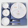 This porcelain lunch small and fork set features a Peter Rabbit adventure Easy for children to eat with and easy for adults to this Mino ware set is
