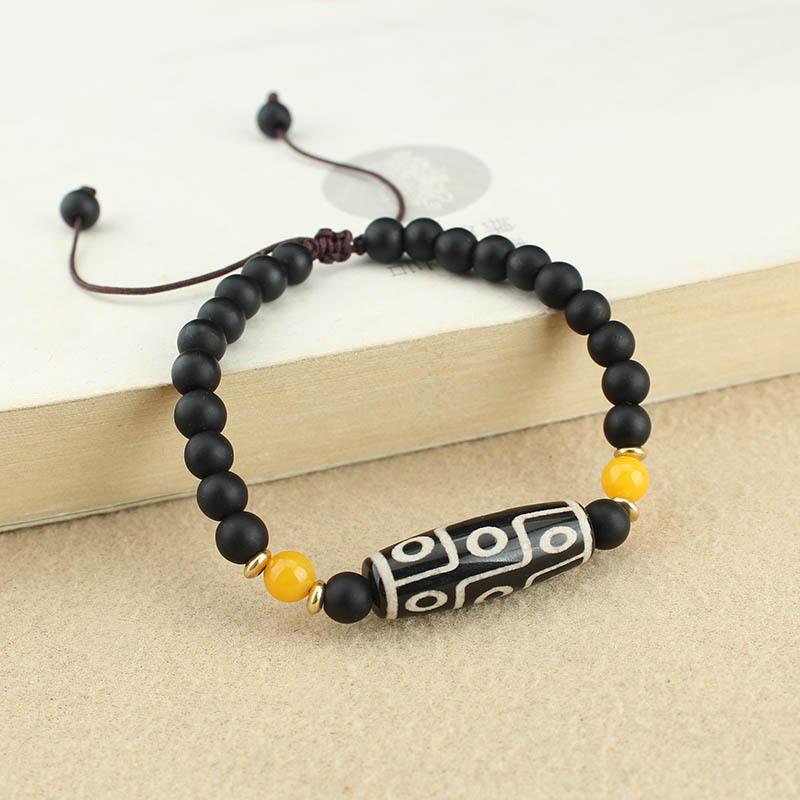Creative Tibetan Nine Eye Bead Necklace Pendant Bracelet Bracelet Vintage Couple Accessories