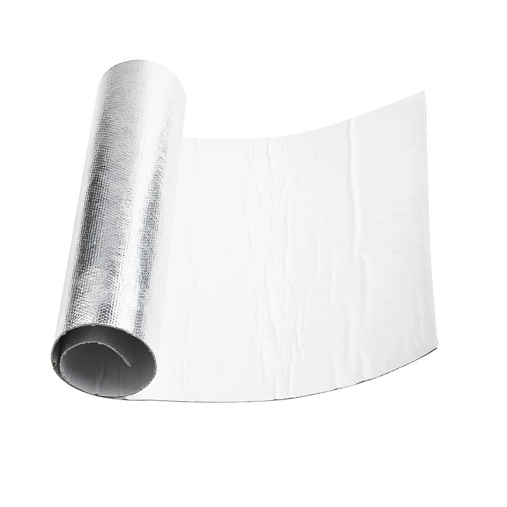 25x50Cm Car Heat Protection Film R Car Heat Sound Insulation Mat Auto Heat Shield Insulation Engine Film Wrap