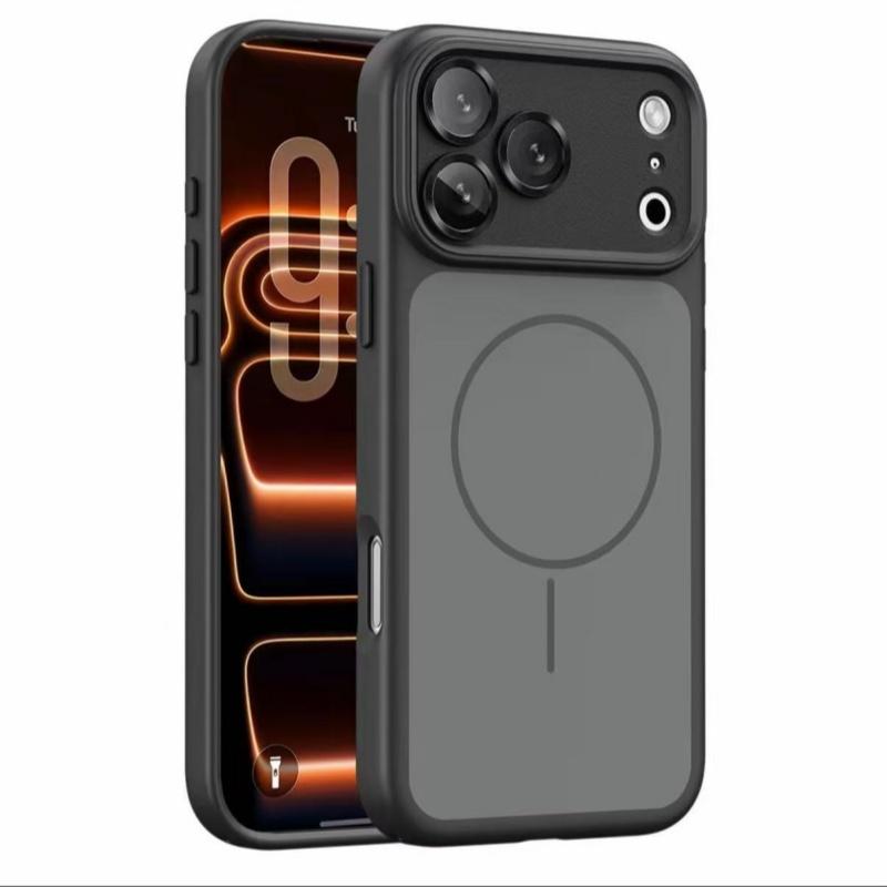 For Magsafe Magnetic Wireless Charging Silicone Phone Case For iPhone 13 14 15 16 17 Pro Max Shockproof Metal Lens Protect Cover