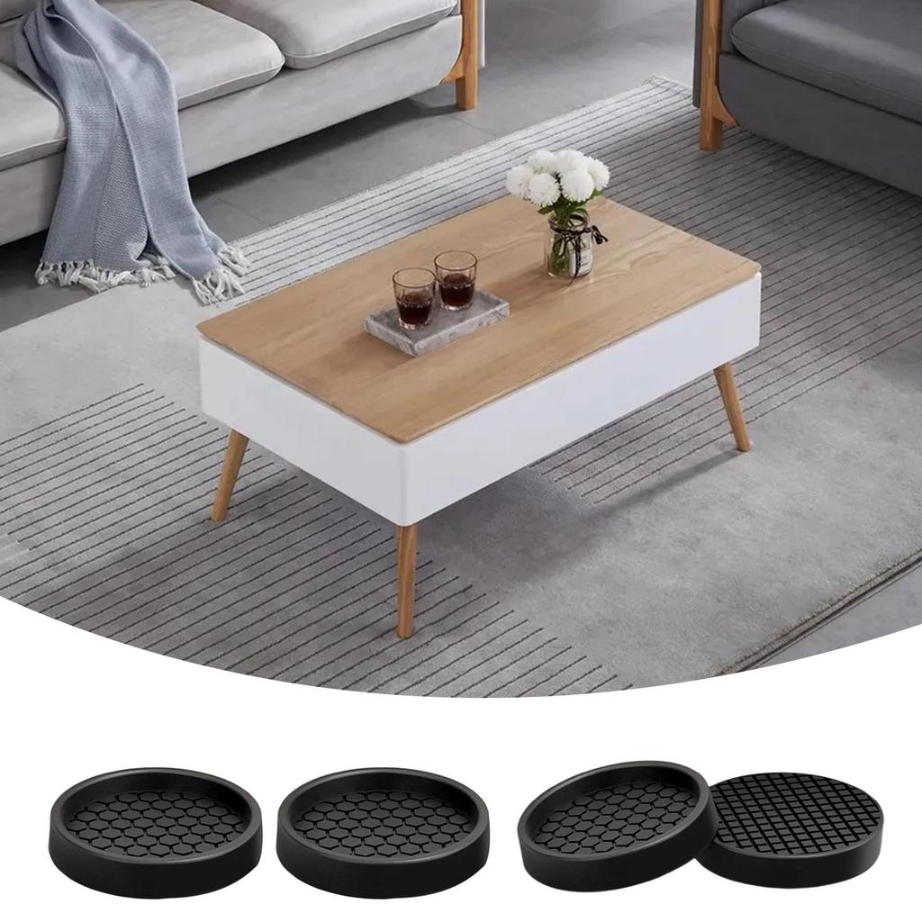Non Slip Furniture Pads 4 Pieces Silicone Anti Skid Caster Cups Furniture Sliders for Hardwood Floors for Bed Couch Cabinet Sofa