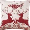 Christmas linen pillowcase, Santa Claus printed pillow, cushion cover, home living room decoration cushion cover