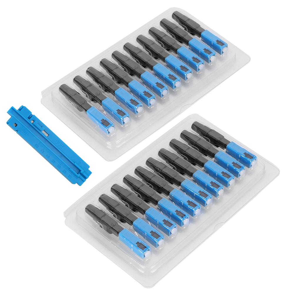 20Pcs Optic Fiber Quick Connectors Telecommunications Grade Embedded Reusable Sc UPC