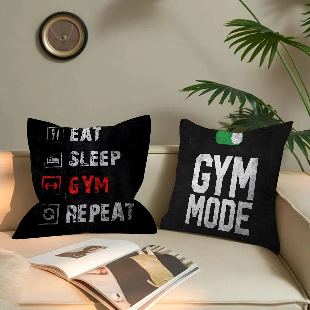 GYM Exercise Time Personalized Pillow Cover Kids Bedroom Wild Party Decor Pillowcase kid Birthday shower Gift