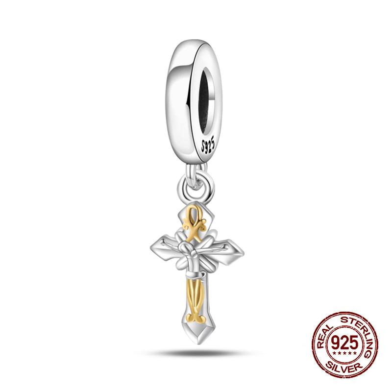 Original New Copper Prayer Virgin Mary Charms Beads Fit Necklace Bracelet Accessory Diy Jewelry For Women Gift