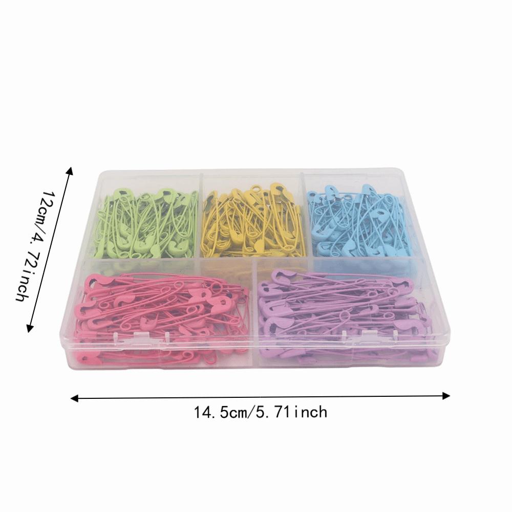 650Pcs Steel wire Candy Colored Safety Pins Garment sewing temporary fixing Light green
