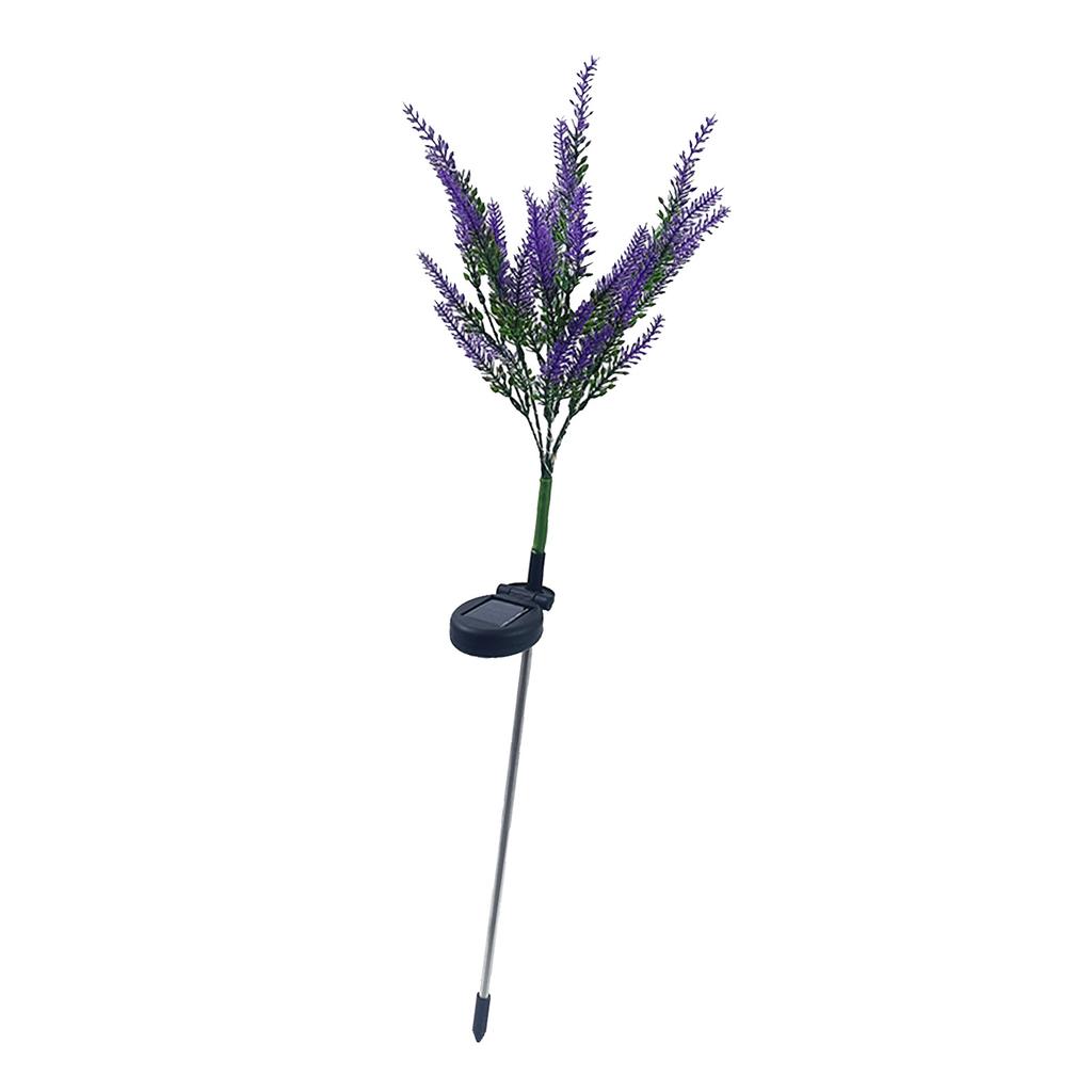 Solar Garden Light LED Decorative Lavender Shaped IP55 Waterproof Flower Lamp for Outdoor Yard Lawn