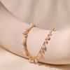 Women 18k Gold Plated Abs Pearl Pendant Exotic Anklet Jewelry