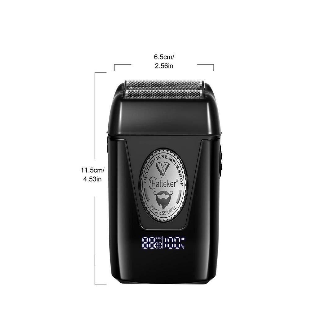Hatteker Electric Repeating Shaver for Men Magnetic Motor Beard Trimmer USB Rechargeable Professional Grooming Tool HT-386