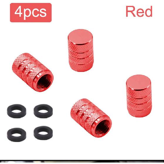 Aluminum Alloy Automobile Tire Valve Cap Three-Slot Circular Universal Valve Core Vacuum Tire Tire Pressure Monitoring Valve Cap Valve Stems 1