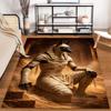 "Egyptian Mythology Anubis Themed Carpet with Mummy Design" Suitable for use as an anti-slip for living room bedroom sofas