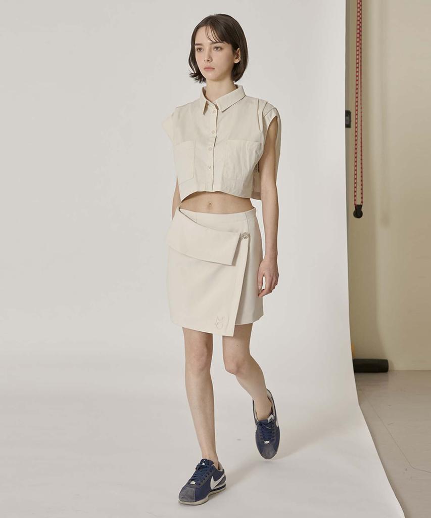 Mualeumoa Low Rise Wrap Skirt - Beige