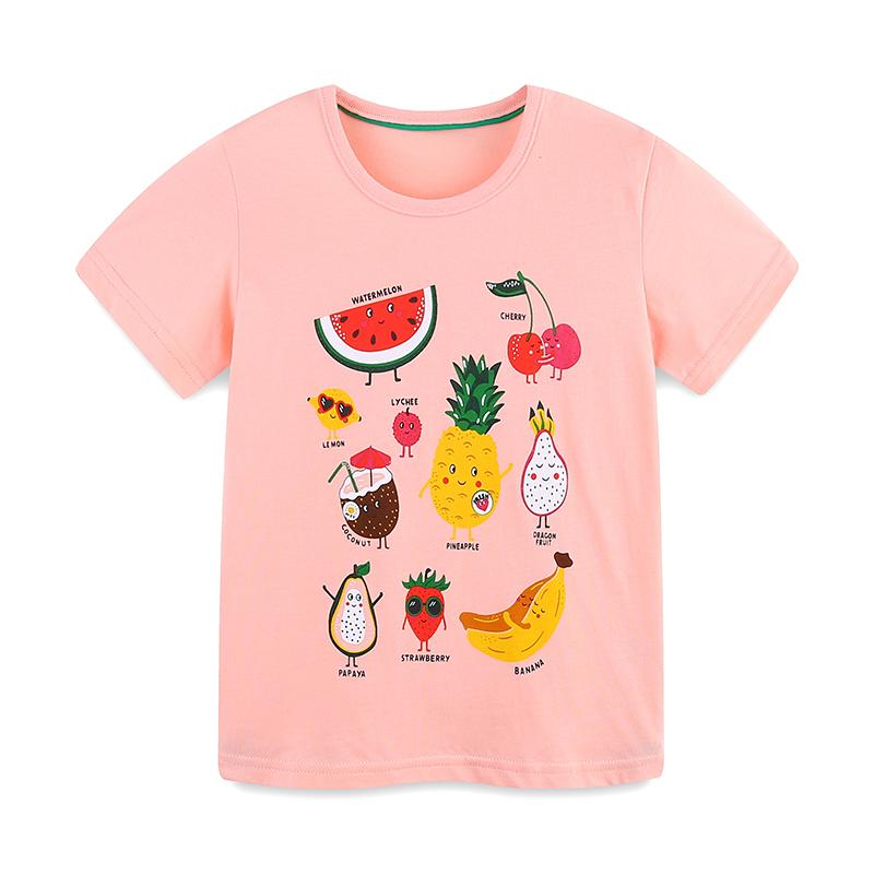 Little Maven Children's Clothing Summer Tops New Cute Kids Clothes Toddler Girls Tees Cartoon Animals T Shirts Cotton