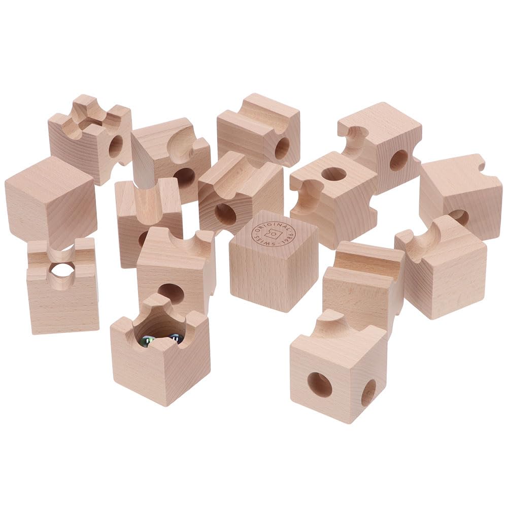 Cuboro PRO Set Ball Path and Ball Wooden Building Building Add-on 216 Tower, Kids' Blocks, Cuboro, Cuboro, Blocks, Toys, [Used]